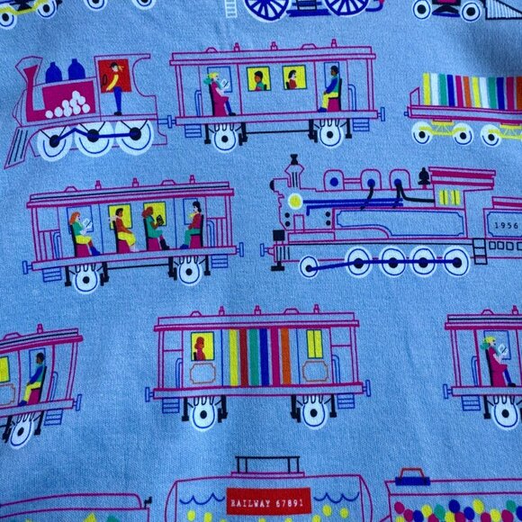PICCOLINA Trains Tunic Dress Girls 10 NWT Camilla Locomotive Print Pockets NEW - Picture 7 of 10
